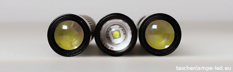 led lenser p4 drei led vorne