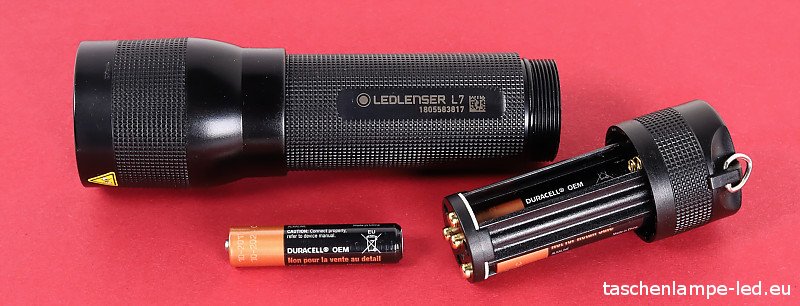 LED Lenser L7 Detail Batterie